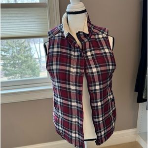 Skies Are Blue Cozy Cotton Sherpa & Flannel Zip Front Vet Jacket